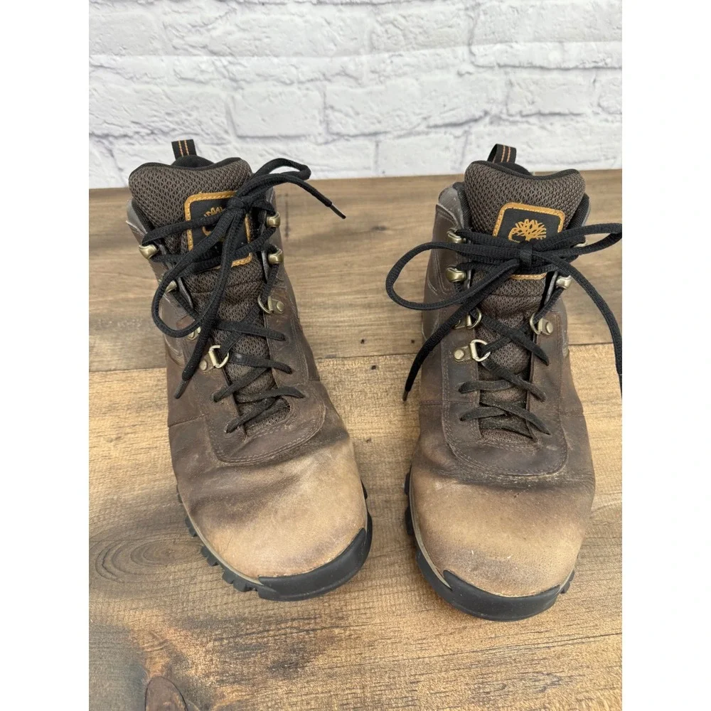 Timberland Mens Waterproof Hiking Boots Brown Leather Size 10 Gorpcore Outdoors